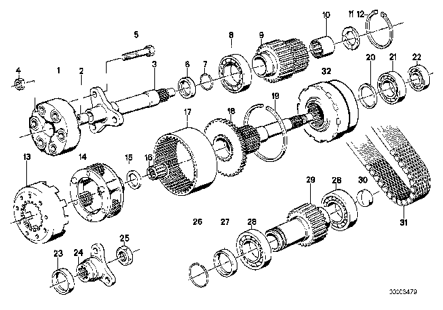 1989 BMW 325ix  Universal Joint Diagram for 26111209168