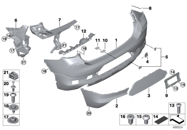 2020 BMW X2 Holder I-Cam Diagram for 51127409974