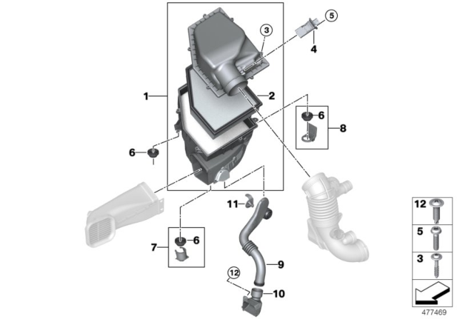 2018 BMW 540d xDrive  UNION Diagram for 13718591829