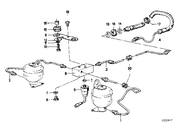 1984 BMW 733i  Pipe Diagram for 34321153717
