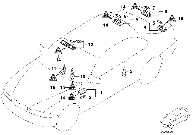 2000 BMW 528i Bent Bulb Socket With Bulb Diagram for 61138352933