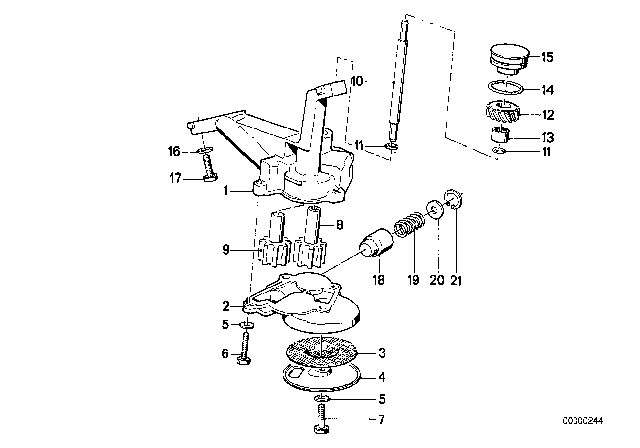 1986 BMW 524td  Connection Piece Diagram for 11411267796
