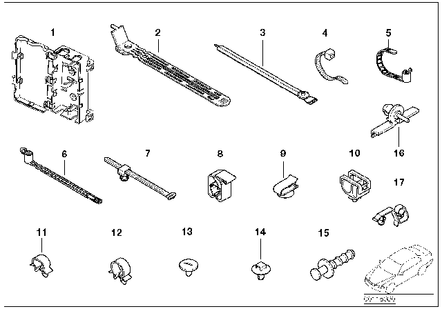 2007 BMW Alpina B7 Cable Tie Diagram for 61136911685