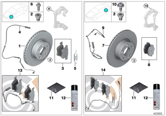 2015 BMW Alpina B6 xDrive Gran Coupe  Brake Disc, Lightweight, Ventilated, Right Diagram for 34116789544