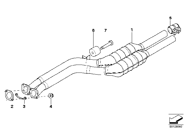2003 BMW Z4  Flange Steady Diagram for 18207528127