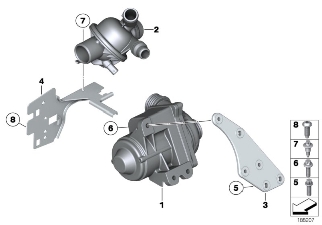 2011 BMW 740i  Engine Coolant Thermostat Diagram for 11537580627