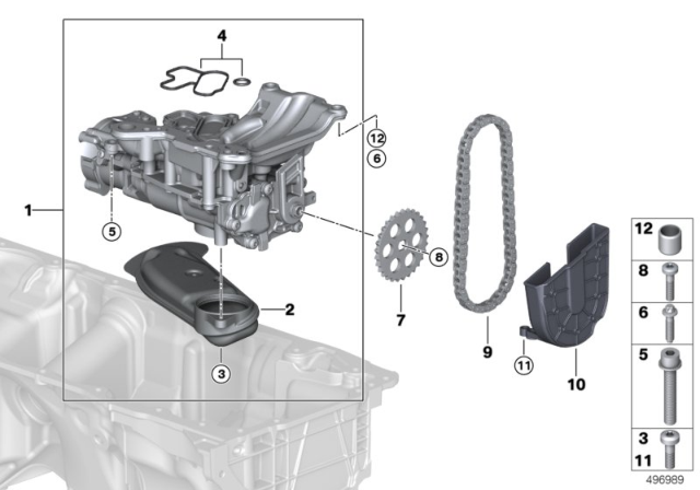 2020 BMW X3 M  CHAIN Diagram for 11418631843