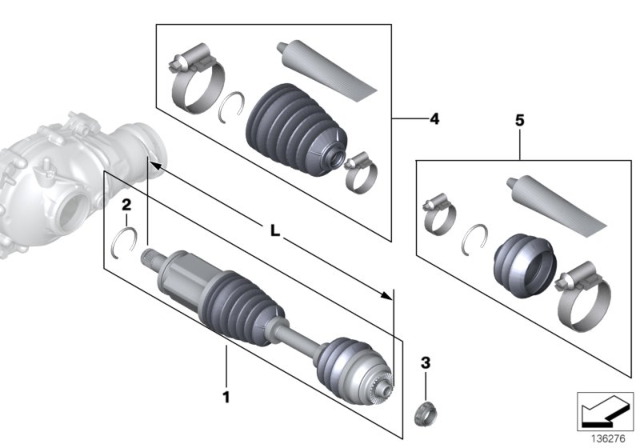2009 BMW 335i xDrive Cv Axle Shaft Right Diagram for 31607558950