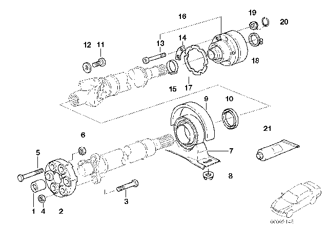 2001 BMW 525i  Hex Bolt Diagram for 26117540333