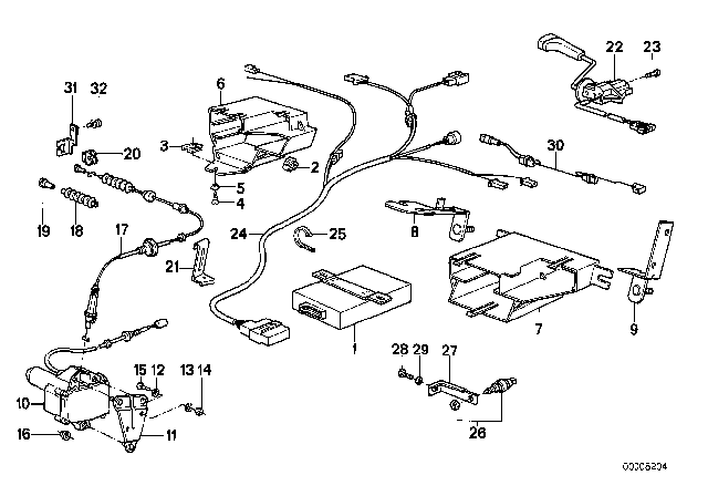 1987 BMW 528e  Hex Nut Diagram for 63211371401