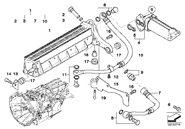 2009 BMW M6  Threaded Pipe Joint Diagram for 17222283138