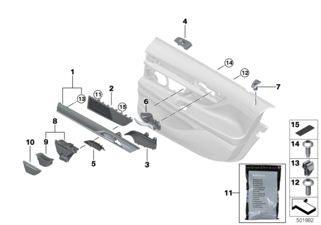 2020 BMW 740i Cover, Handle Recess, Left Diagram for 51427405985