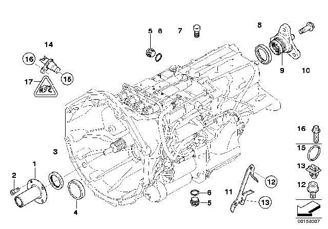 2010 BMW M6 Bracket Diagram for 23017837426