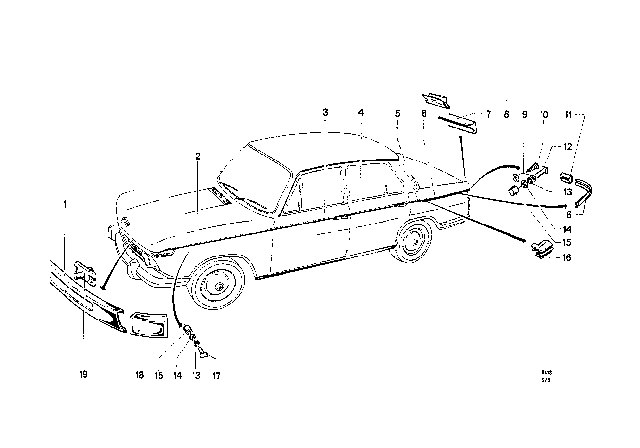 1969 BMW 2000  Clip Diagram for 51131804205