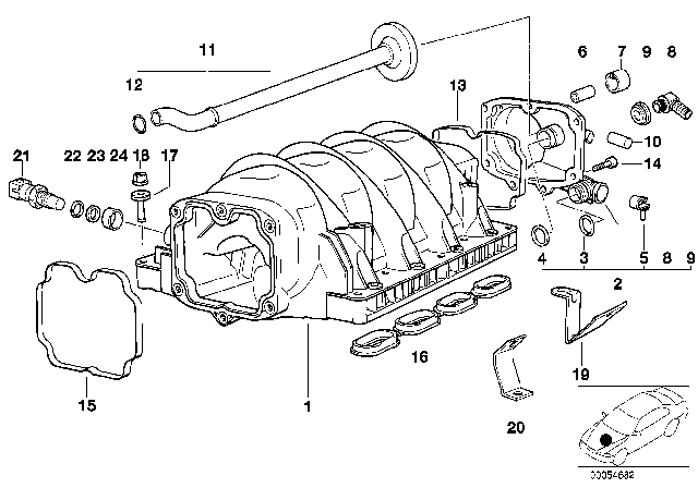 1996 BMW 840Ci  Connector Diagram for 11611741735