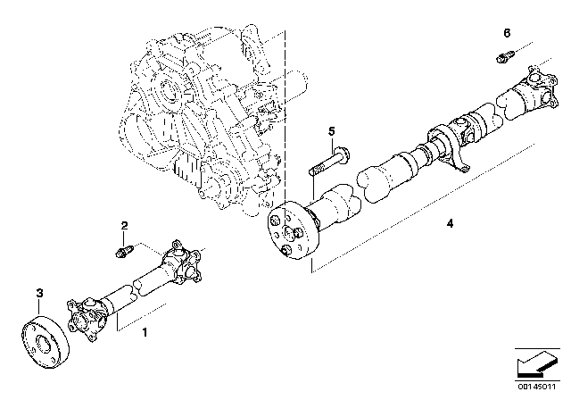 2005 BMW X3  Front Drive Shaft Assembly Diagram for 26203401609