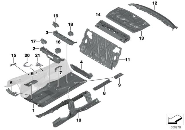 2019 BMW 540i xDrive PARTITION, UPPER TRUNK Diagram for 41007431658