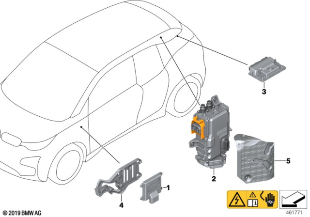2016 BMW i3  Holder Diagram for 12907640517