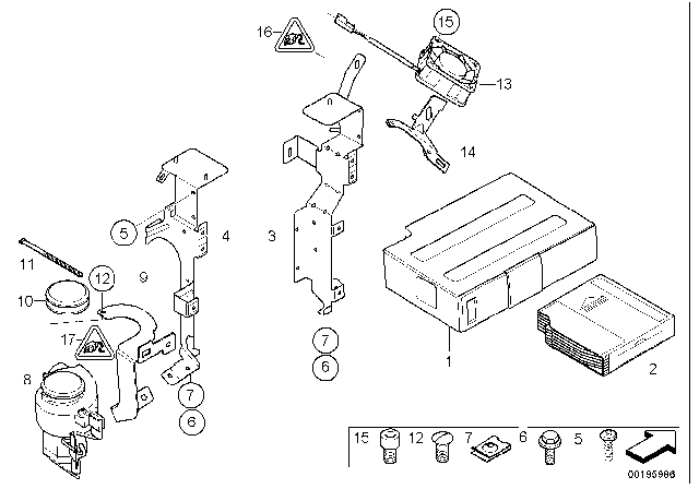 2007 BMW 750Li  Inner Hex Bolt Diagram for 07119906321