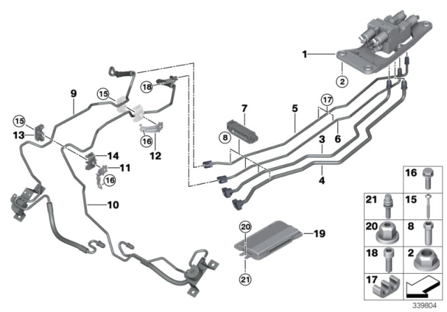 2015 BMW X5  Self-Locking Hex Nut Diagram for 07119909322