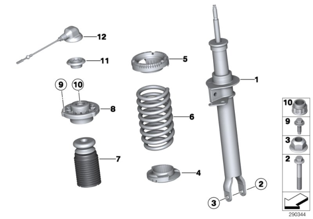 2017 BMW M6  Adapter Diagram for 31312284049