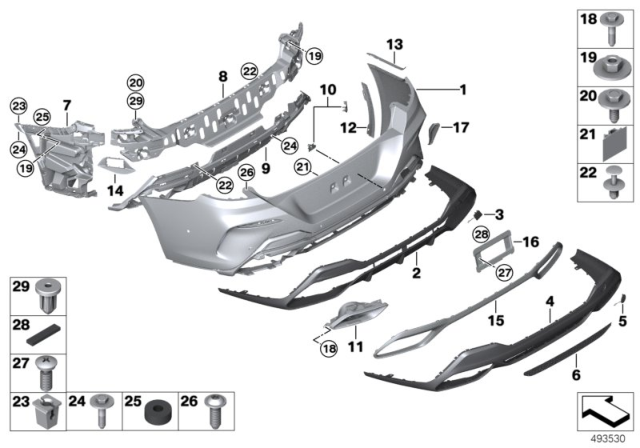 2020 BMW 840i  Cover, Towing Eye, Primered Diagram for 51128077463