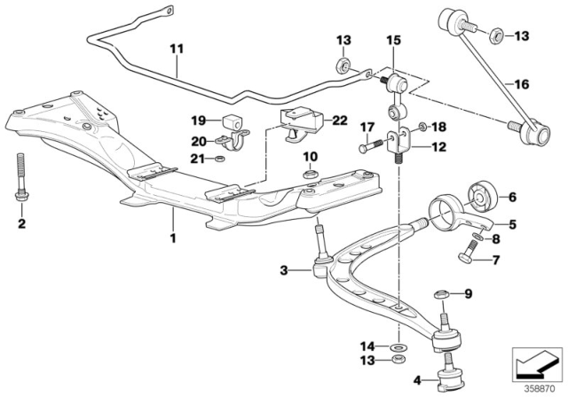 1996 BMW Z3  Repair Kit, Wishbone, Right Diagram for 31122339996