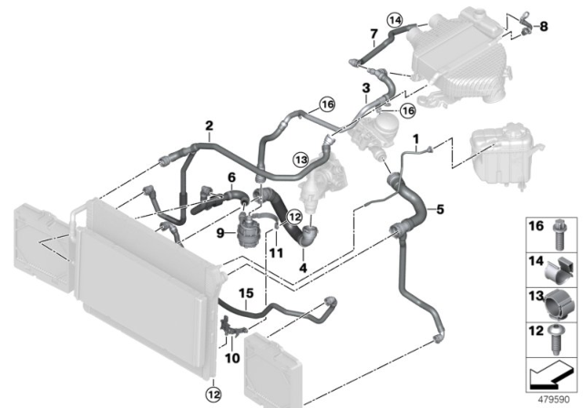 2020 BMW M2  Electric Coolant Pump Diagram for 11518637953