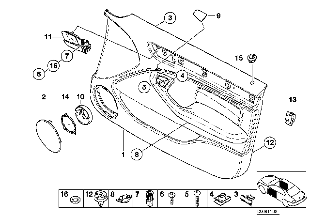 2001 BMW 330i Expanding Nut Diagram for 51418238371
