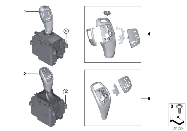 2017 BMW X5  Gear Selector Switch Diagram for 61316832381