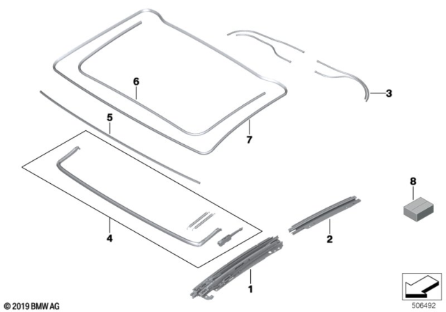 2020 BMW M850i xDrive Gran Coupe  REP.KIT, WIND DEFLECTOR Diagram for 54109879456