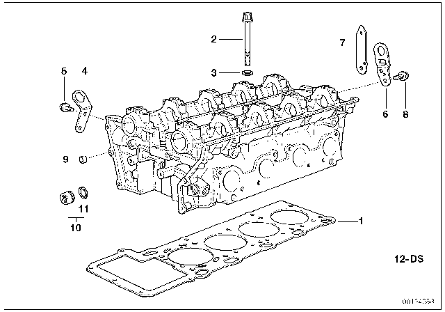 2003 BMW Alpina V8 Roadster  Cylinder Head Gasket Diagram for 11127519405