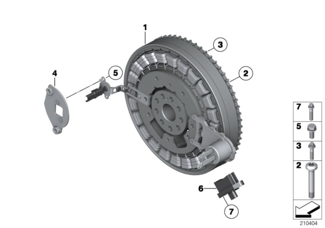 2012 BMW 750Li  Torx-Countersunk Screw Diagram for 11227593822