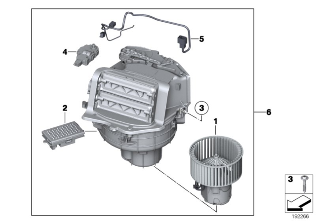 2015 BMW 650i xDrive Gran Coupe  Blower Motor Diagram for 64119242607