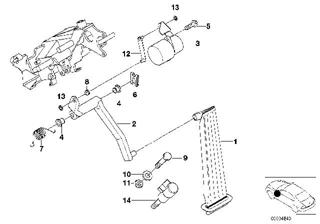 2001 BMW 740i  Retainer Spring Diagram for 35411161562