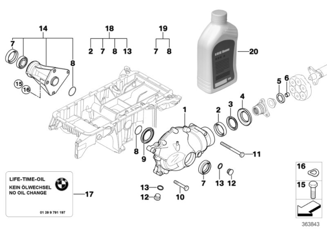 2004 BMW X5  Dustcover Plate, Large Diagram for 31511428659