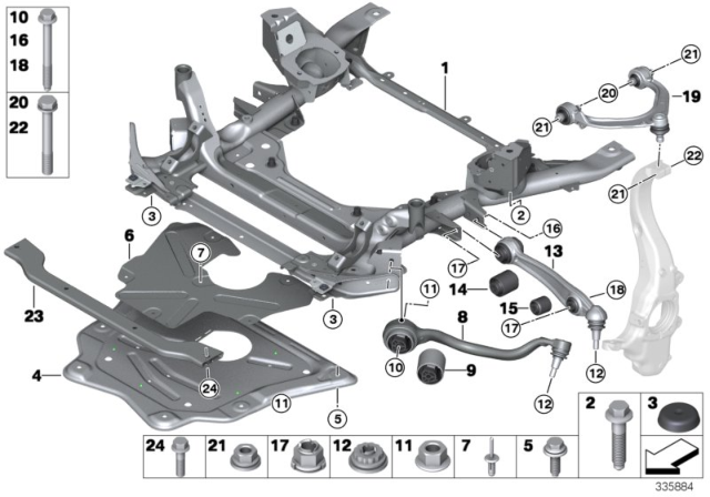 2019 BMW X6 M  Rubber Mounting Diagram for 31107850276