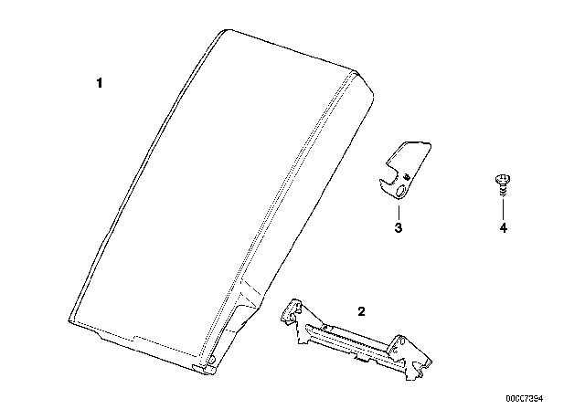 2001 BMW 525i  Bracket Armrest Diagram for 52208208417