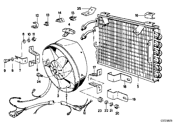 1978 BMW 530i  Cable Clamp Diagram for 61131353866