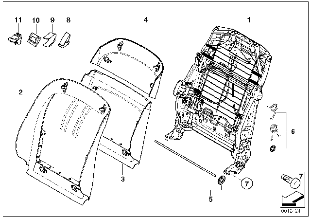 2014 BMW X6 Blind Rivet Nut, Flat Headed Diagram for 07147132311