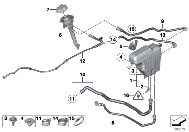2010 BMW 760Li Cover Diagram for 17137616202