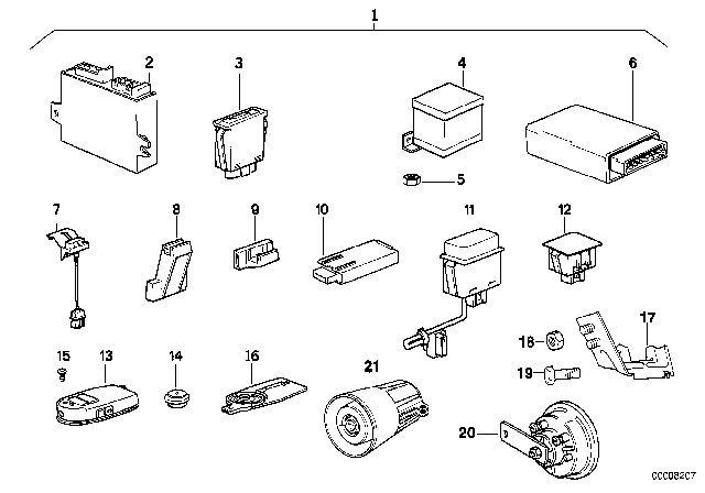 1991 BMW 850i  Inclination Indicator Diagram for 65756904268