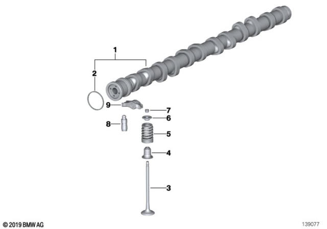 2009 BMW X3  Outlet Camshaft Diagram for 11317563665