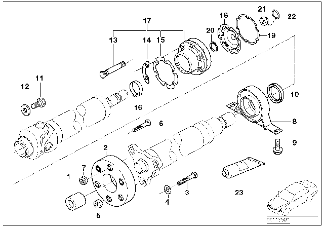 2003 BMW 745Li  Torx Screw With Ribs Diagram for 26117526322
