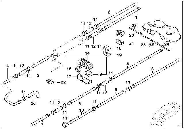 1998 BMW 740iL  Supporting Ring Diagram for 11611437456