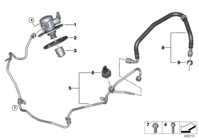 2020 BMW M5  FUEL FEED LINE Diagram for 13537852404