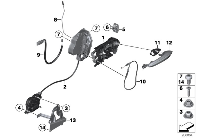 2016 BMW 640i Gran Coupe  Lock, Complete, Right Diagram for 51217276544