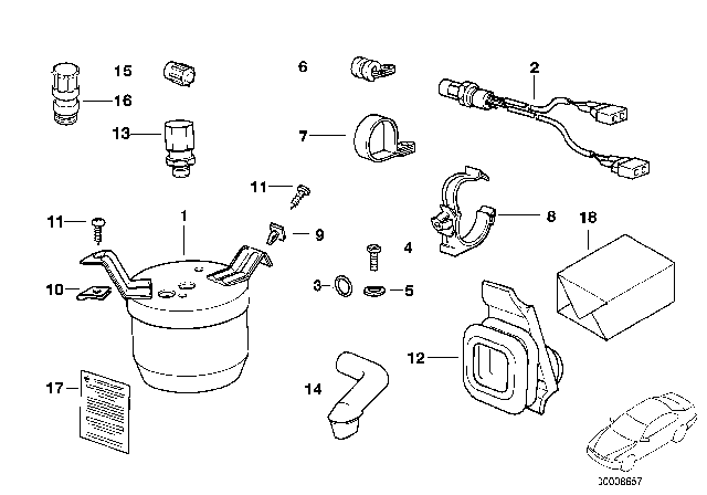 1994 BMW 318is  Drying Container Diagram for 64538372977