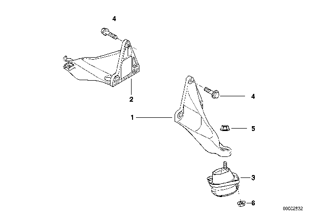 2000 BMW 750iL Vibration Damper Diagram for 22116750246
