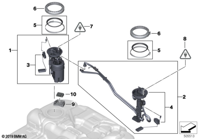 2018 BMW X5  Repair Kit, Flange Cover Diagram for 16117211570